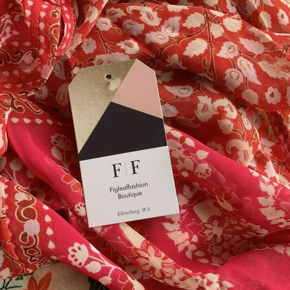 Boutique Chiffon Floral Kimono Duster Maxi Jacket - Picture 3 of 8